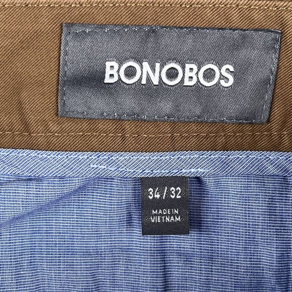 Bonobos Mens Slim Dark Khaki Pants Sz 34 x 32 - Picture 6 of 8